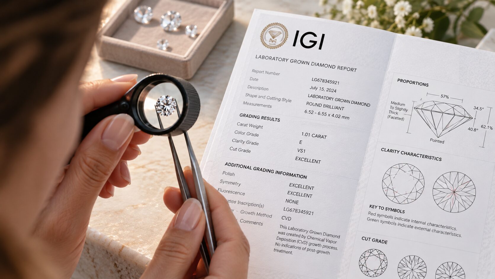 How to Read a Lab-Grown Diamond Grading Report