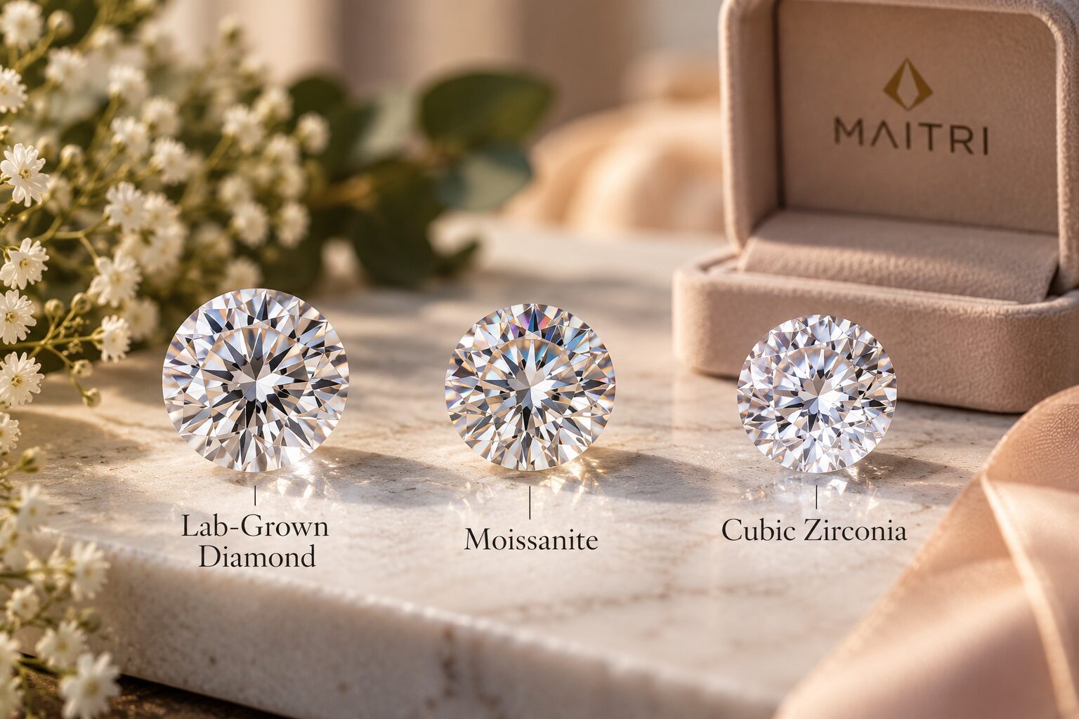 Lab-Grown Diamonds vs Moissanite & Cubic Zirconia: Which Should You Choose?